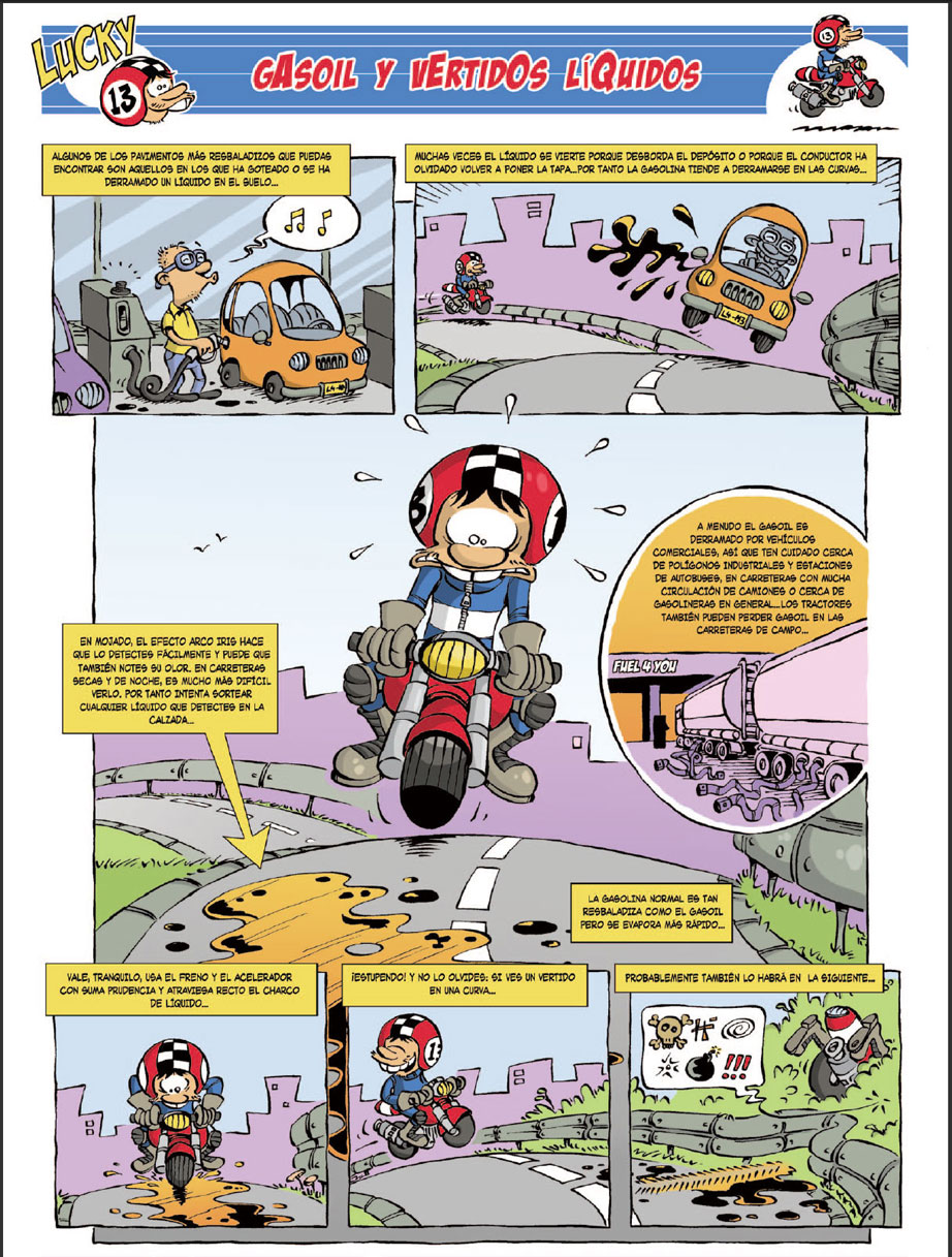 Derramamientos del diesel y líquido