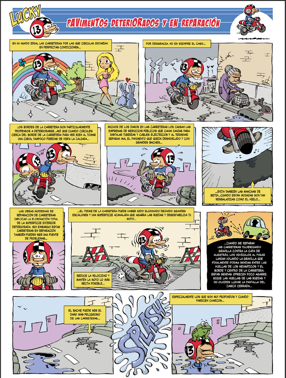 Superficies dañadas y reparadas 