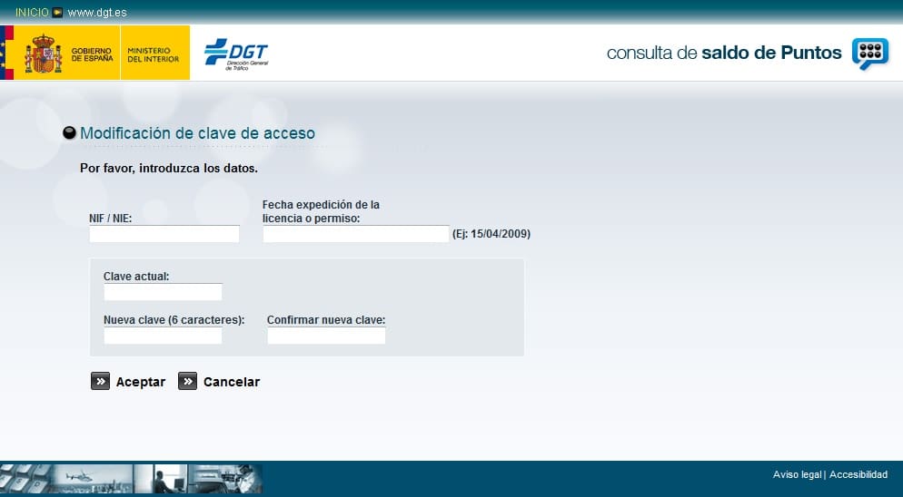Cambio de claves de la DGT