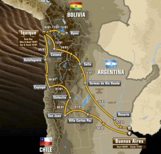 Recorrido del Dakar 2015