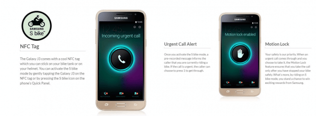 Samsung SBike para moteros