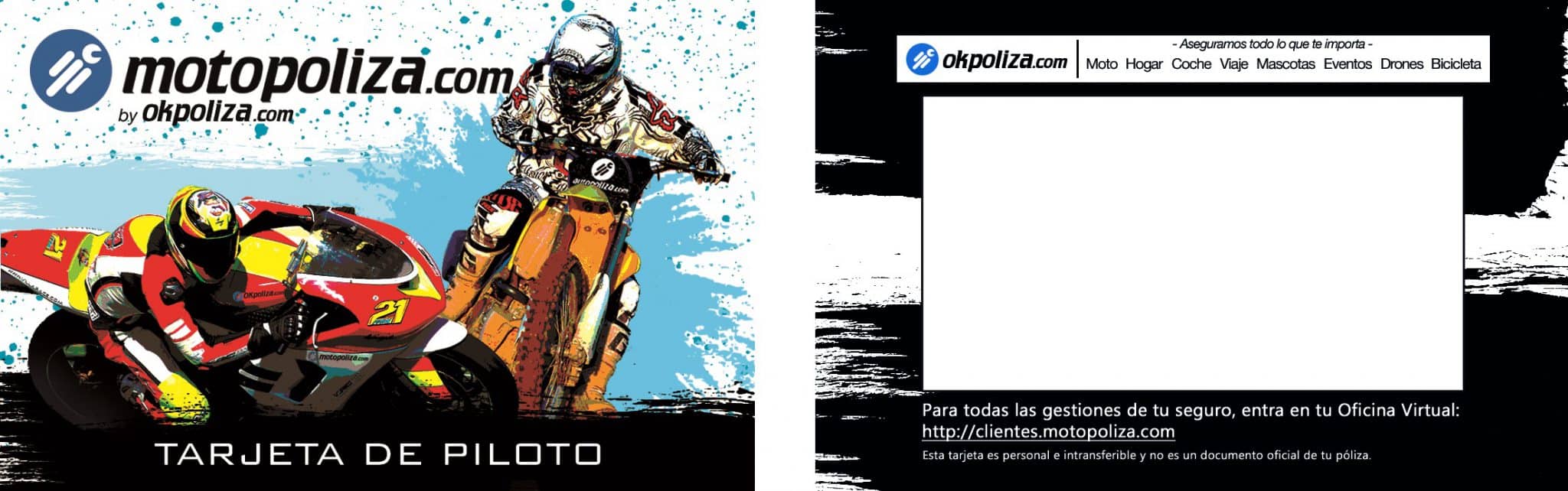 Tarjeta de piloto de Motopoliza