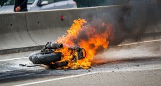incendio de la moto que hacer